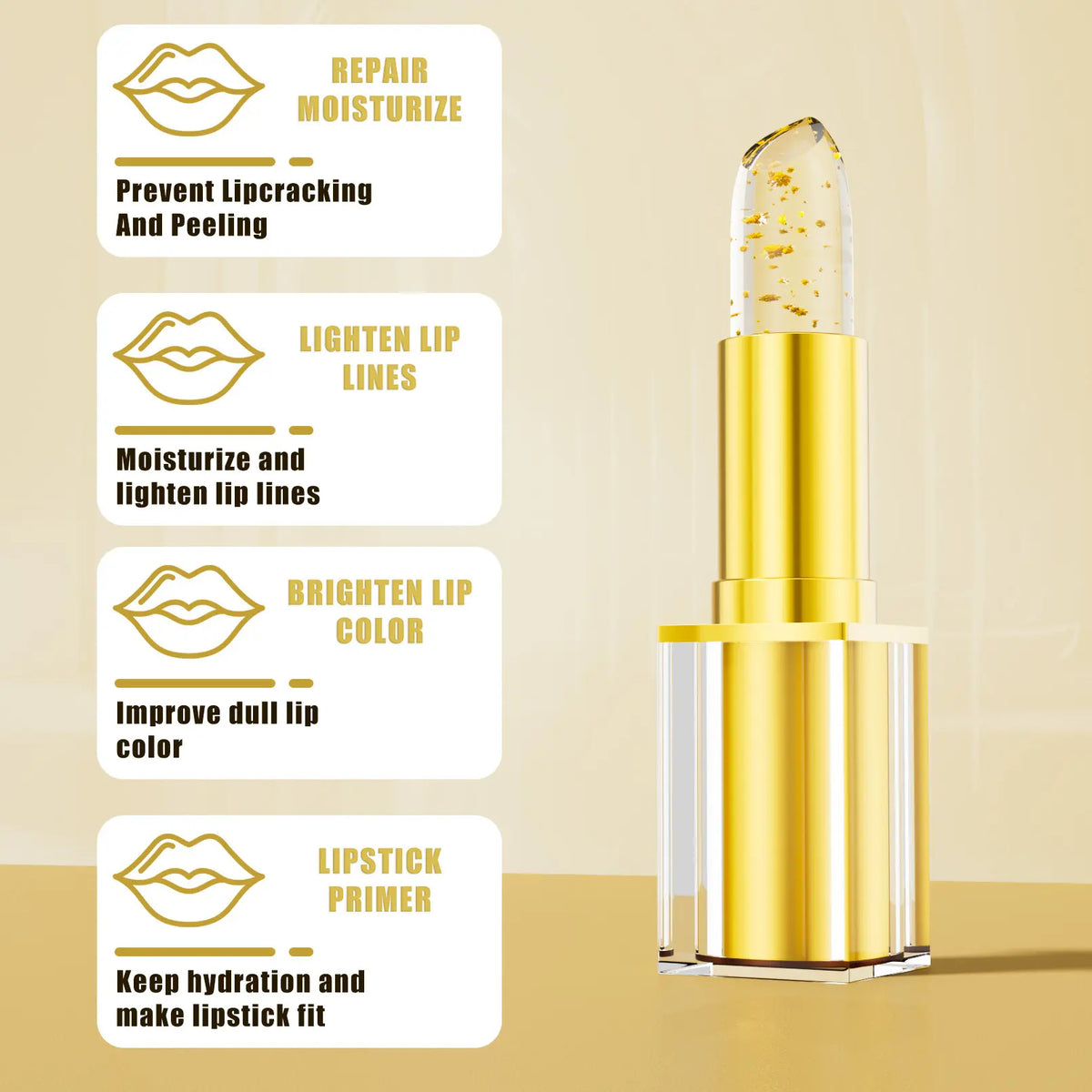 Color-Changing Gold Leaf Lipstick